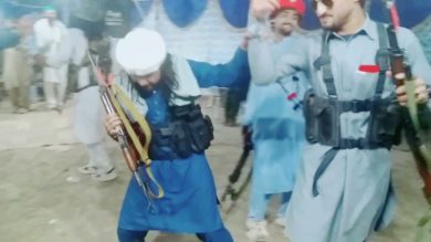 Miscaptioned photo. Taliban Dance after Kabul.